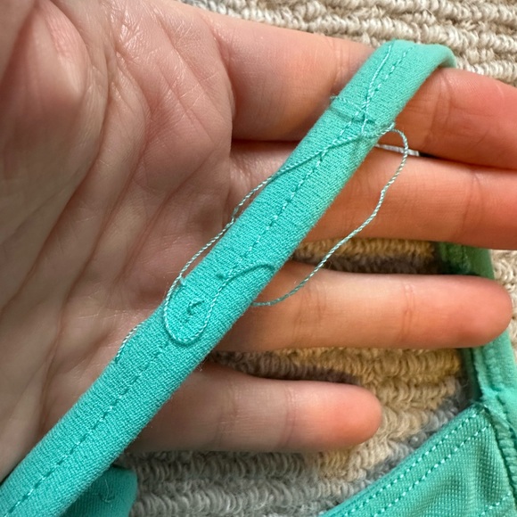 Stori Teal Blue Legging, Biker Shorts, and Crop Top Set - Picture 12 of 13